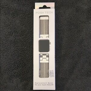 Posh Tech Grey, Silver, & Gold Replacement Apple Watch Band